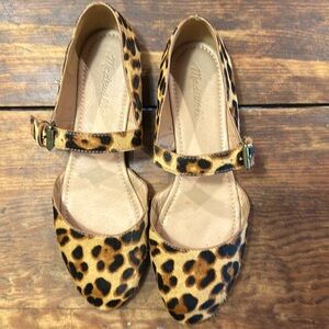 Madewell The Alina Mary-Jane Flat in Leopard